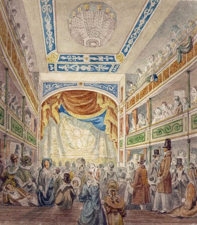 The Interior of the Standard Theatre, Shoreditch, c.1840 by Robert Blemell Schnebbelie